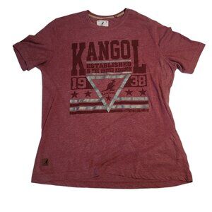 KANGOL T-Shirt Original Kangol Est. In The UK 1938 T-Shirt Red Mens Size XL EUC